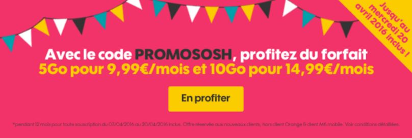 promo sosh jusqu'au 20 avril 2016
